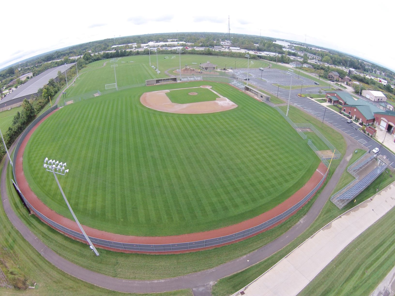 aerial schuler baseball field