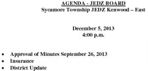 Icon of JEDZ Board Meeting Agenda 12 05 2013