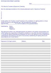 Icon of Petition For Street Lighting