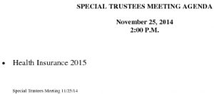 Icon of Special Trustee Meeting Agenda 11 25 2014