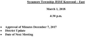 Icon of Agenda JEDZ East Board 03-01-18