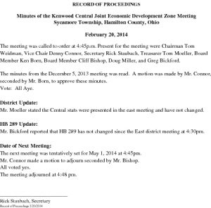 Icon of RECORD OF PROCEEDINGS JEDZ Central 02-20-14