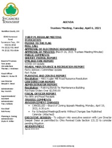 Icon of Trustee Meeting Agenda 04 06 2021