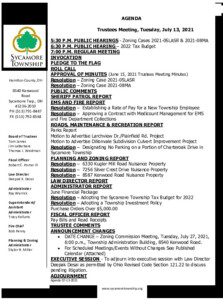 Icon of Trustee Meeting Agenda 07 13 2021