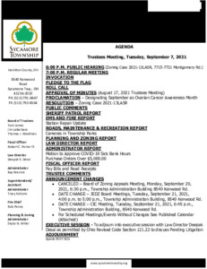 Icon of Trustee Meeting Agenda 09 07 2021