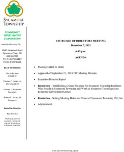 Icon of CIC Meeting Agenda 12 07 2021