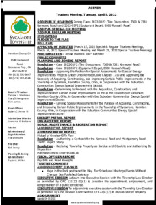 Icon of Trustee Meeting Agenda 04 05 2022