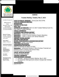 Icon of Trustee Meeting Agenda 05 03 2022