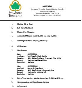 Icon of 08-15-22 BZA Meeting Agenda