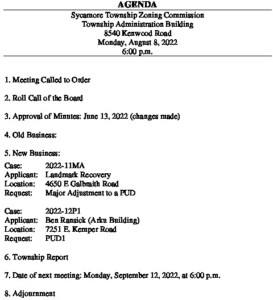 Icon of 08-08-2022 Zoning Commission Agenda