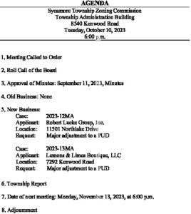 Icon of 10-10-2023 Zoning Commission Agenda