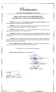 Icon of Proclamation In Recognition Of Pancreatic Cancer Awareness Month