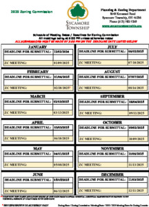 Icon of 2025 Meeting Dates For Zoning Commission