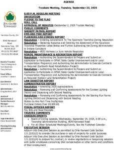 Icon of Trustee Meeting Agenda 09 23 2025