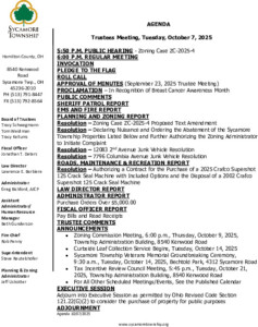 Icon of Trustee Meeting Agenda 10 07 2025