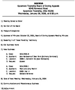 Icon of 01-28-26 BZA Meeting Agenda