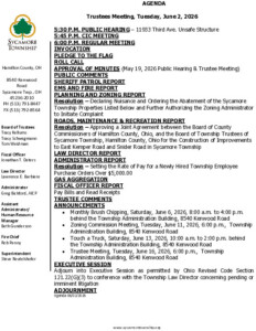 Icon of Trustee Meeting Agenda 06 02 2026