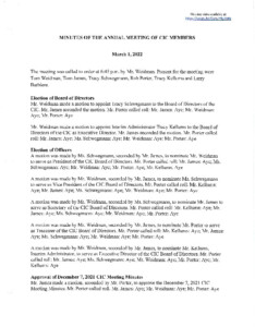 Icon of Minutes Of The CIC Board Of Directors Meeting 03-01-22