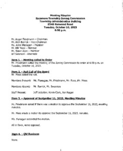 Icon of 10 10 2023 Zoning Commission Meeting Minutes