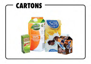 Cartons which may be recycled