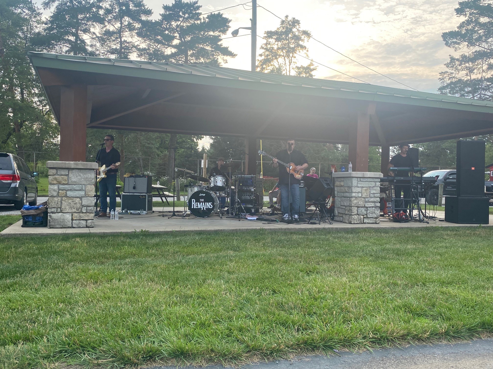 The Remains playing outdoor concert
