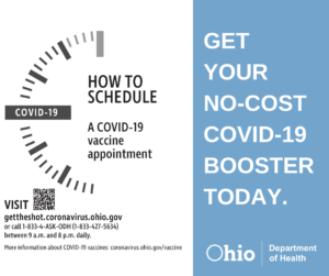 How to schedule COVID 19 Booster Graphic
