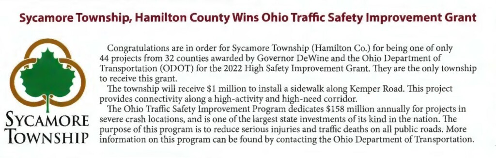 Article about Syc Twp winning grant