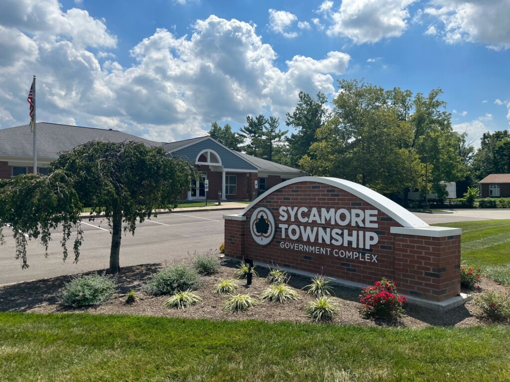 Administration Building with Sycamore Township sign