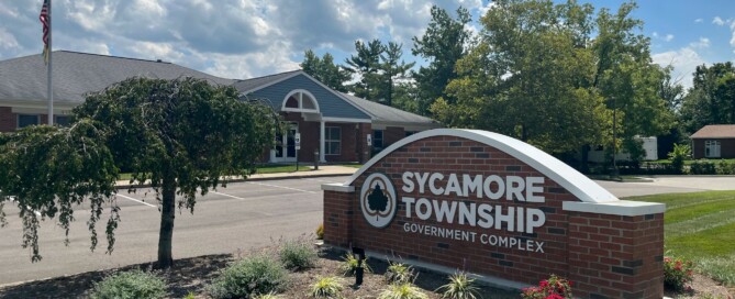 Administration Building with Sycamore Township sign