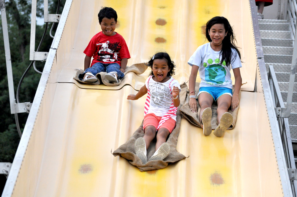 fun slide at festival