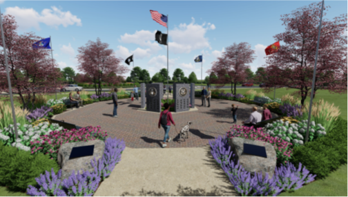 Rendering of future veterans memorial