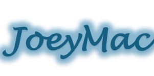 JoeyMac in blue shadow lettering